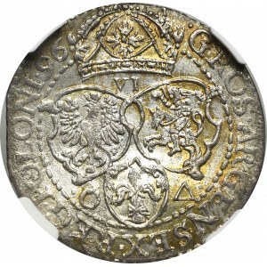 Sigismundus III, 6 groschen 1596, Marienburg - NGC MS63