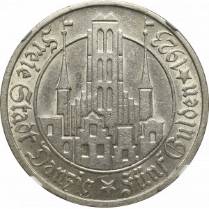 Wolne Miasto Gdańsk, 5 guldenów 1923 - NGC AU58