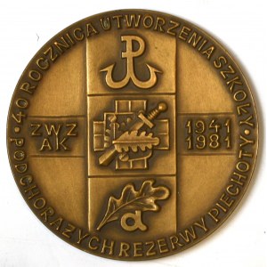 People's Republic of Poland, Medal of the 40th Anniversary of the Founding of the School of Officer Cadets of the Union of Armed Struggle-Home Army.