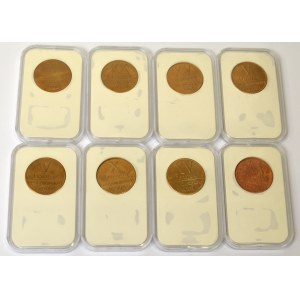 Gdansk, Replacement money, Set of 8 Gdansk denarii with amber
