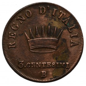 Taliansko pod napoleonskou vládou, 3 centessimi 1808 M