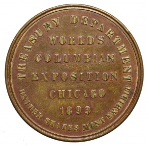 USA, Medal Departament Skarbu - Wystawa Chicago1893