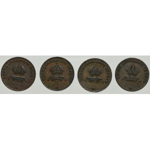 Italy, Principality of Lombardy and Venice, Set 1 centesimo 1822