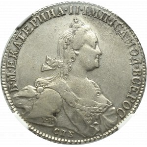 Rusko, Kateřina II, rubl 1776 ЯЧ - NGC XF Det.