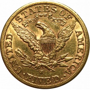 USA, 5 dollars 1886, San Francisco - Liberty