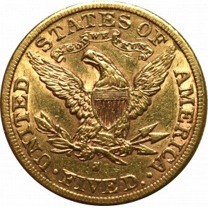 USA, 5 USD 1886, San Francisco - Liberty