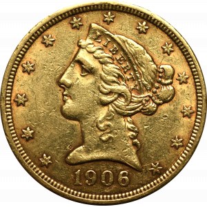USA, 5 USD 1906 Liberty