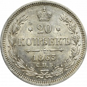 Rosja, Aleksander II, 20 kopiejek 1863