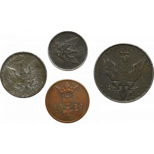 A cross-sectional set of coins from the period of the Kingdom of Poland + a WMG fenig