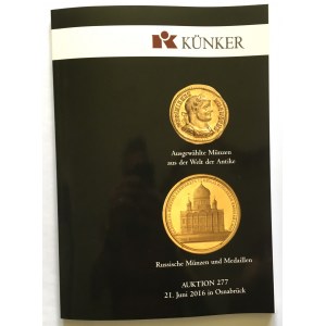 Aukčný katalóg, Künker 277/2016 - veľmi vzácne zaujímavé, poľské, poľsko-ruské a cárske ruské mince