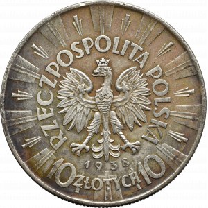 II Rzeczpospolita, 10 złotych 1938 Piłsudski