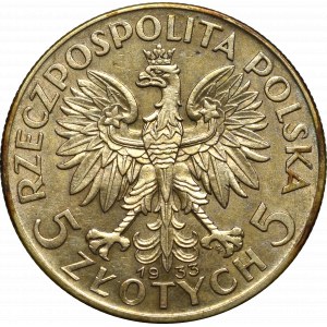 II Republic of Poland, 5 zloty 1933 Polonia