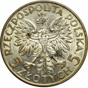 Druhá poľská republika, 5 zlotých 1934 Hlava ženy