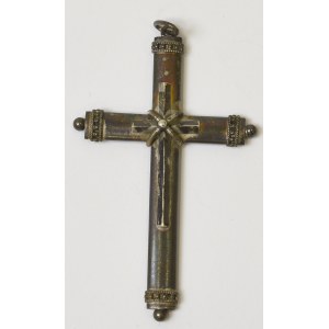 Silesia, Biedermeier cross 19th century silver