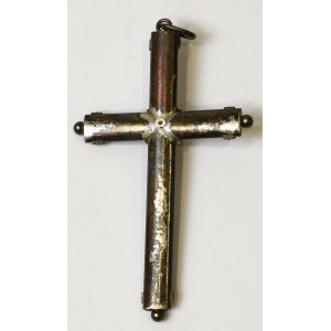 Silesia, Biedermeier cross 19th century silver