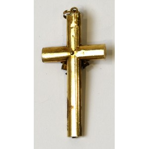 Silesia, Biedermeier cross 19th century gilt