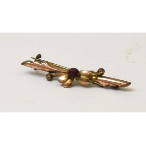 Biedermeier brooch 19th century gilt metal