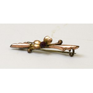 Biedermeier brooch 19th century gilt metal