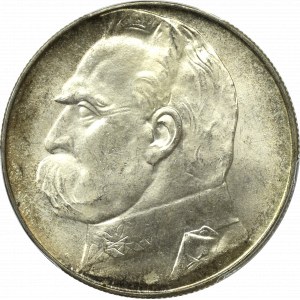 II Republic, 10 zlotych 1939, Pilsudski - PCGS MS64