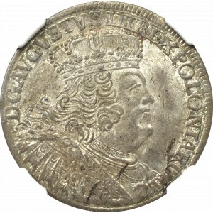 Saxony, Friedrich August II, 18 groschen 1755 - NGC MS63