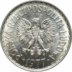 Peoples Republic of Poland, 1 zloty 1977
