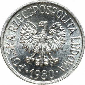 Peoples Republic of Poland, 20 groschen 1980