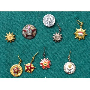 Hungary, Lot of miniatures of badges