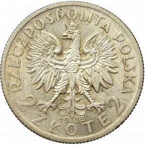 II Republic of Poland, 2 zloty 1933 Polonia