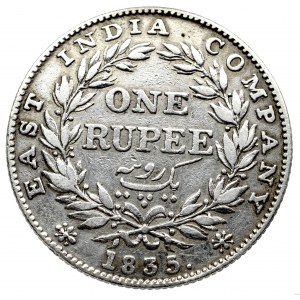 Indie, 1 rupia 1835