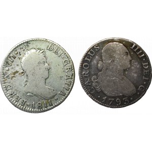 Spain, lot 2 Reales 1793 and 1811