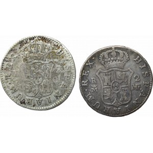 Spain, lot 2 Reales 1793 and 1811