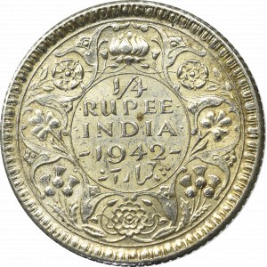 British India, 1/4 rupee 1942, Mumbay