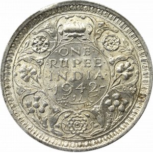 British India, 1 rupee 1942, Mumbay