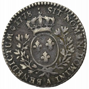 Francja, Ludwik XV, 1/10 Ecu 1778