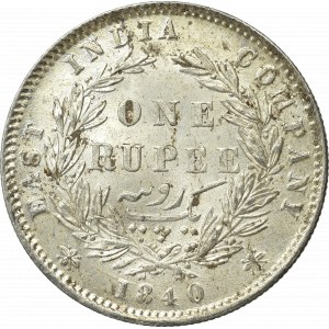 British India, 1 rupee 1840