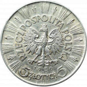 II Rzeczpospolita, 5 złotych 1936 Piłsudski