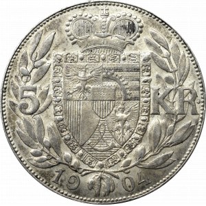 Liechtenstein, 5 koron 1904