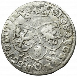 Johann III. Sobieski, Sechster von 1683, Bromberg - Wappen von Leliwa gekrönt mit 10 Juwelen auf Bügeln