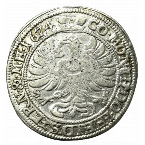 Schlesien, Duchy of Oels, Sylvius Friedrich, 6 kreuzer 1674