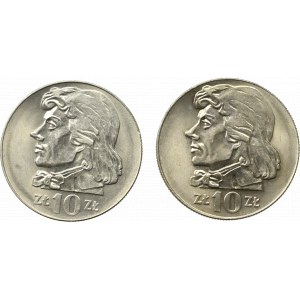 PRL, zestaw 10 złotych Kościuszko 1972-1973 (2 egzemplarze)