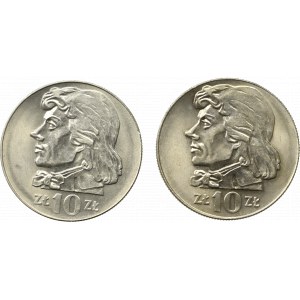 PRL, zestaw 10 złotych Kościuszko 1972-1973 (2 egzemplarze)