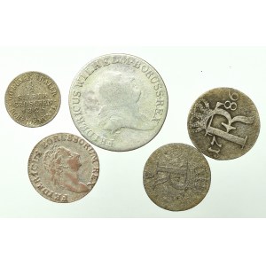 Niemcy, Prusy, Zestaw monet srebrnych (5 egz)