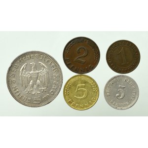 Niemcy, Zestaw monet (5 egz)