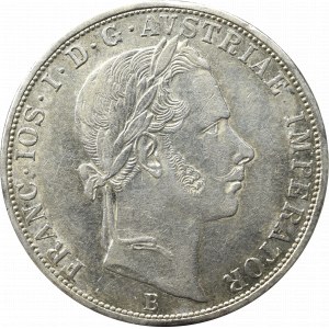 Austro-Hungary, Franz Joseph I, 2 florin 1859 B