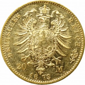 Germany, Bayern, 20 mark 1873 D, Munchen