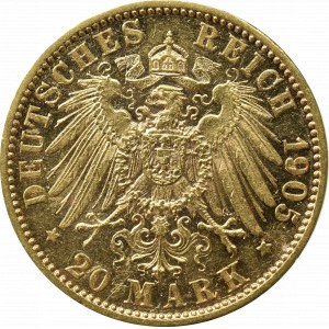 Germany, Bayern, 20 mark 1905 D, Munchen