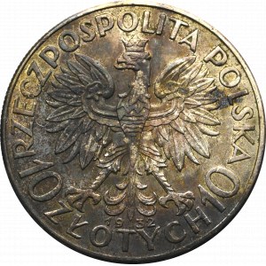 II Rzeczpospolita, 10 złotych 1932 Głowa kobiety BZM