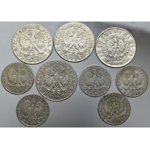 II Republic of Poland, set silver coins
