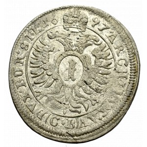 Schlesien under Habsburg, Leopold I, 1 kreuzer 1696 CB