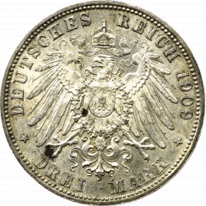 Germany, Bayern, 3 mark 1909